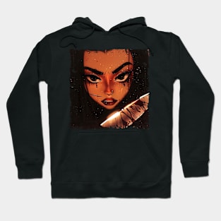 Baddie Revenge Diva Latina Badass with Knife Hoodie